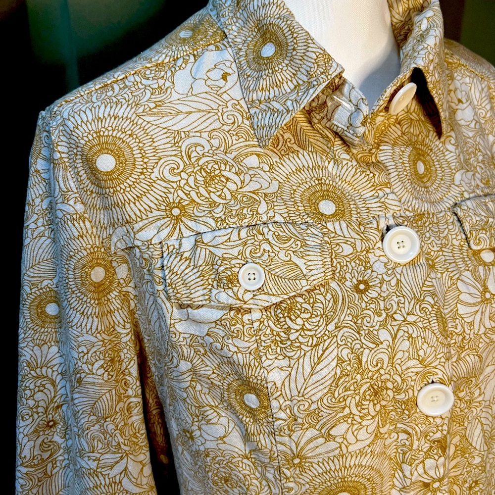 Retro, button down, long sleeve top by Chadwick’s of Boston.
